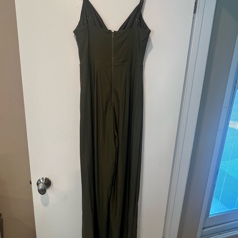 Windsor Olive Green Wide-Leg Jumpsuit